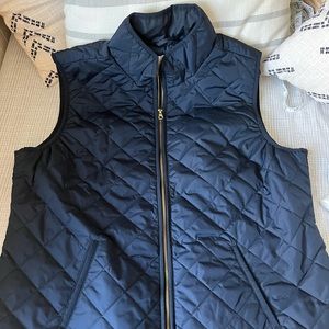 Old Navy womens quilted navy blue vest sz XL